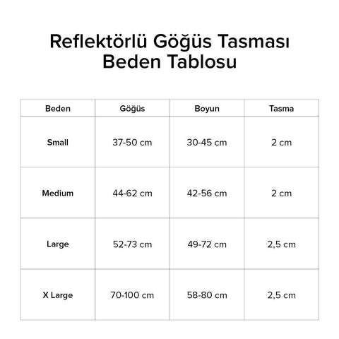 Reflektörlü Köpek Göğüs Tasması -Siyah