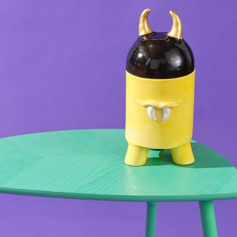 Bunico Monsters Boynuzlu Kavanoz Sarı