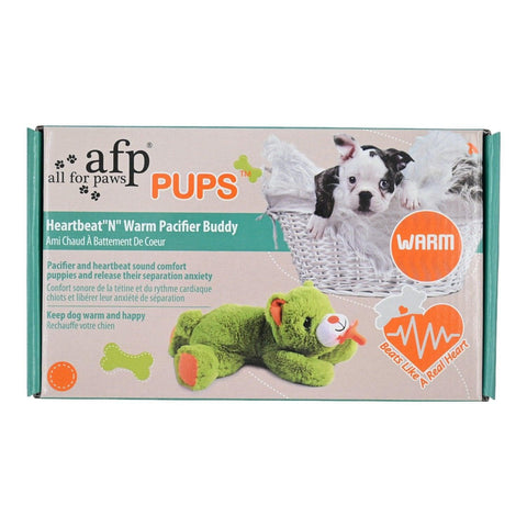 Pups - Kalp Atışlı Peluş Emzikli Köpek Oyuncağı Anksiyete Stres Azaltıcı- Yeşil