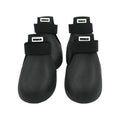 Bunico Boots siyah köpek ayakkabısı, Bunico etiketli cırt cırt bant detayı ve ikişer sıra önden görünüm
