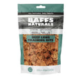 Dana mini ciğer eğitim ödülü, Baffs Naturals Beef Lung Training Bits paketinin ön yüzü