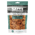 Kuzu Küp Ciğer ödül maması, Baffs Naturals Lamb Lung Cubes yazılı yeşil beyaz paket